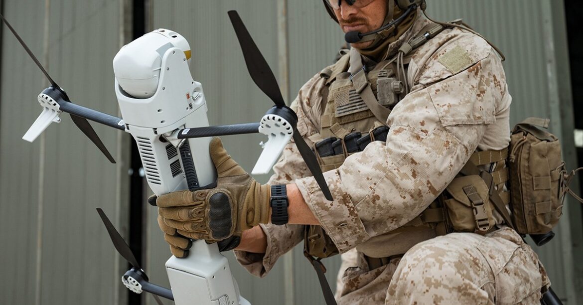 Teledyne FLIR Rogue 1, USMC OPF-L program, loitering munition contract, man-packable precision strike, beyond line of sight engagement, reusable drone system, Boson 640 thermal camera,